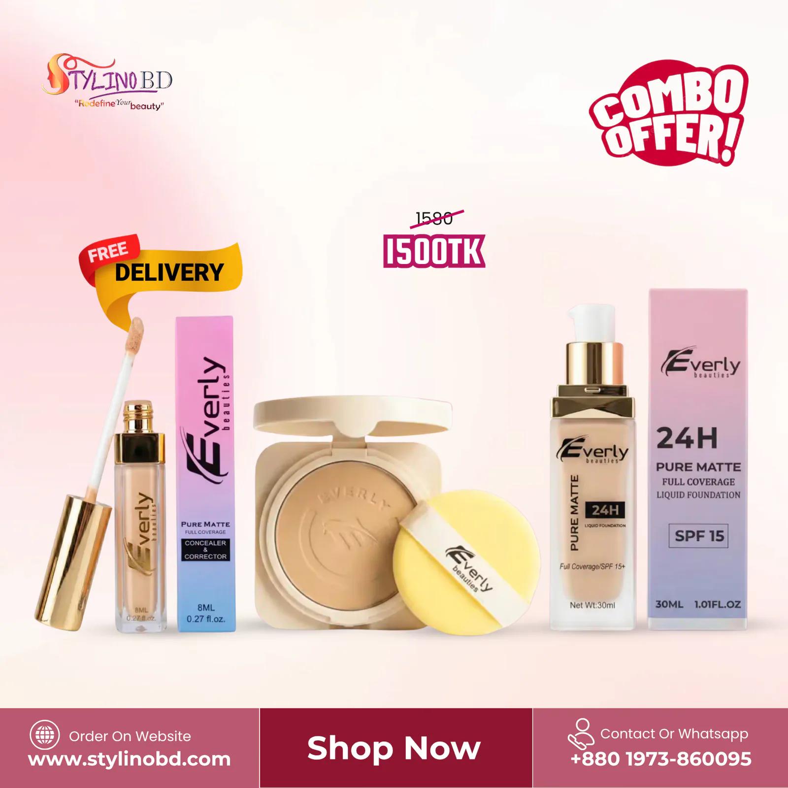 Everly Compact+concealer + Foundation combo
