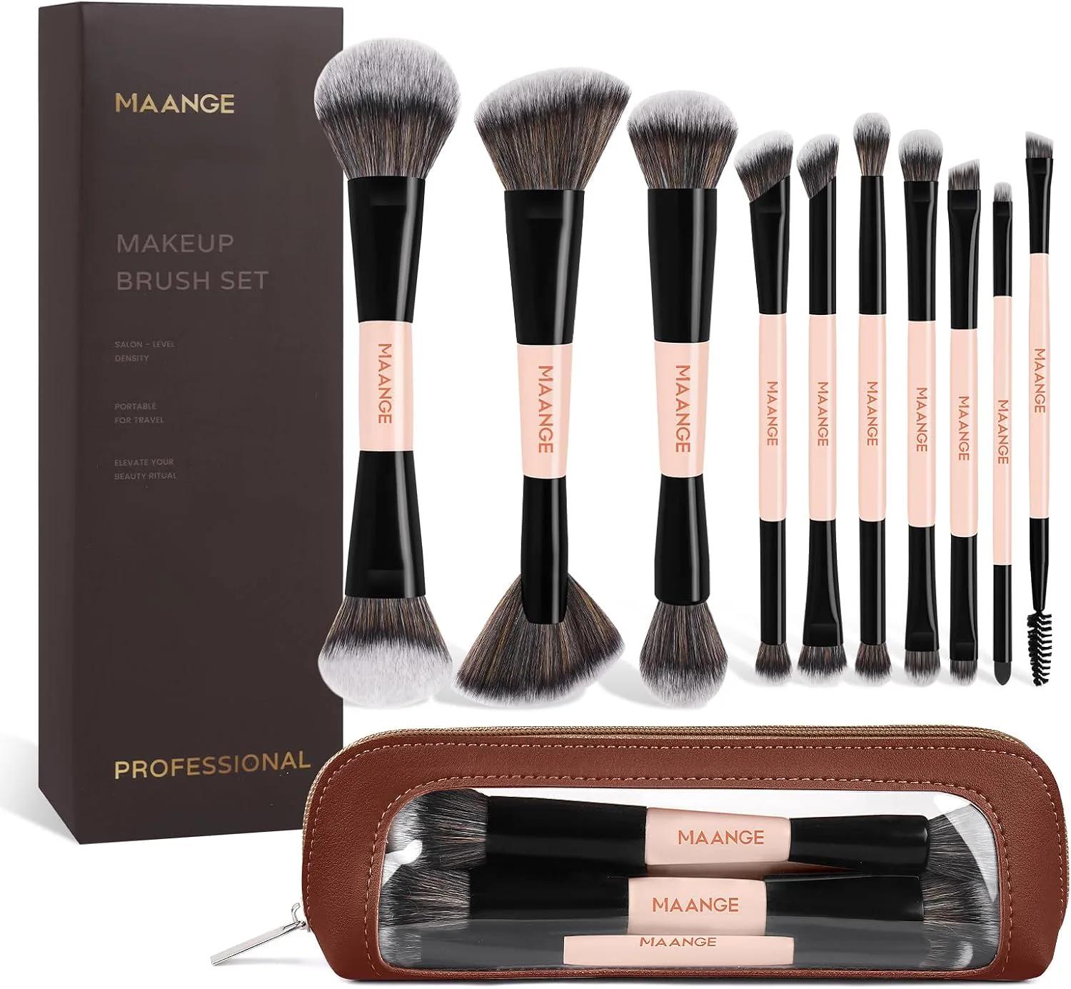 Maange 10pcs Double Head Brush Set with Bag — Default