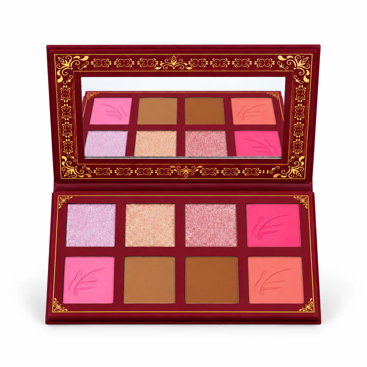 Everly Beauties Signature 8 colors Luxe Face & Eye Palette | 3 colors Blush | 3 colors Highlighter | 2 colors Contour — Default