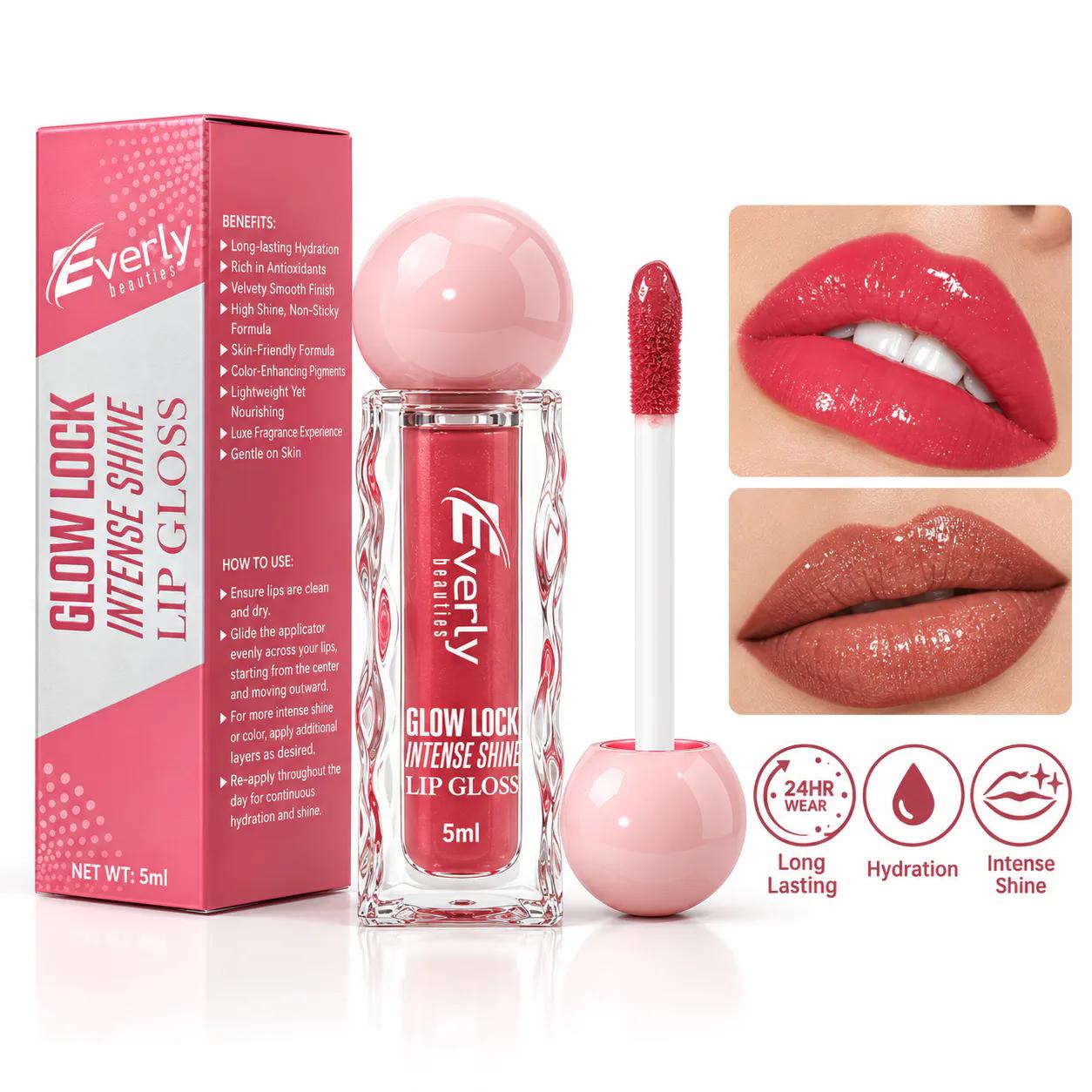 Everly Beauties Glow Lock Intense Shine Lip Gloss