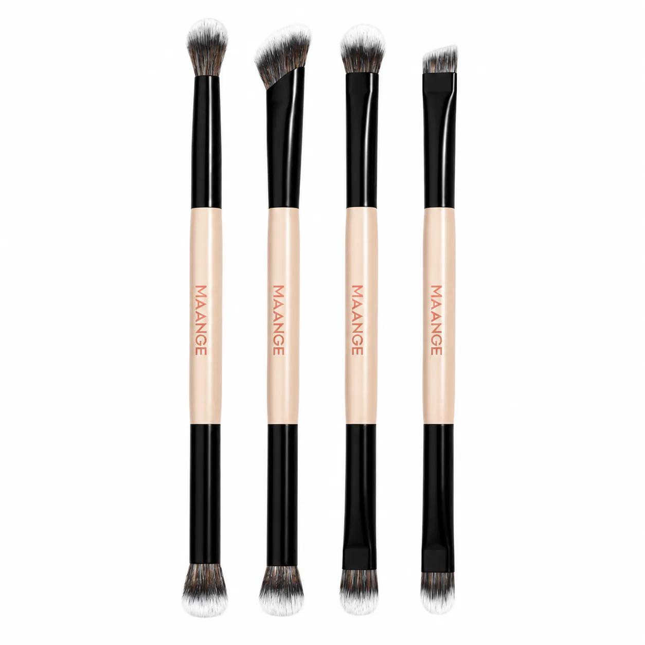 Maange 4pcs Double Head Eyebrush Set Cream Color — Default