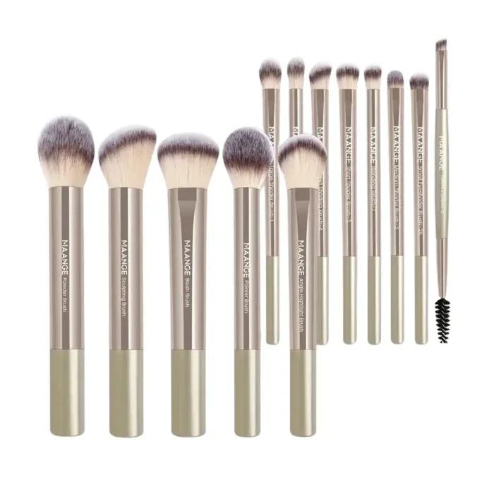 MAANGE 13pcs Professional Makeup Brush Set – Golden — Default