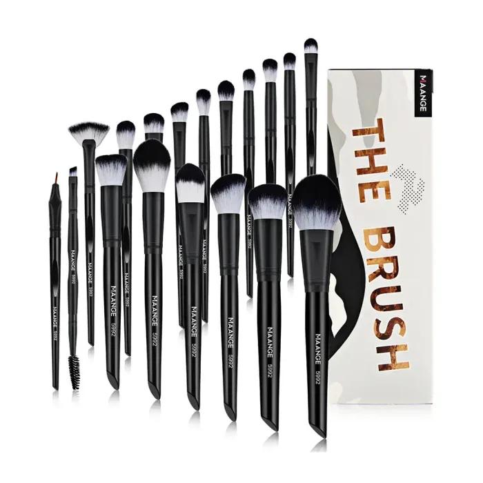 MAANGE 18Pcs Professional Makeup The Brush Box – Black — Default