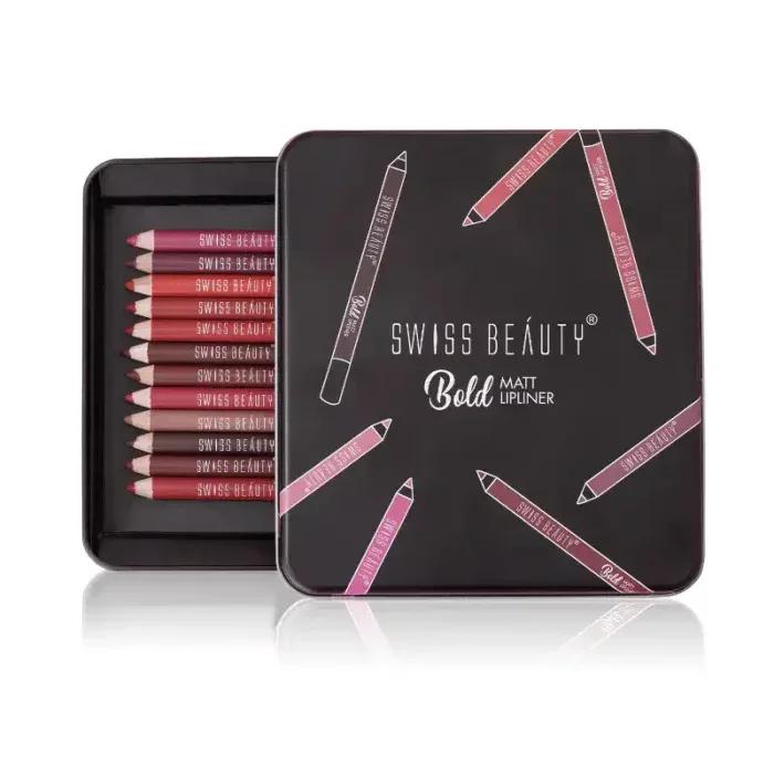 Swiss Beauty 12pcs Bold Matte Lip Liner Set — Default