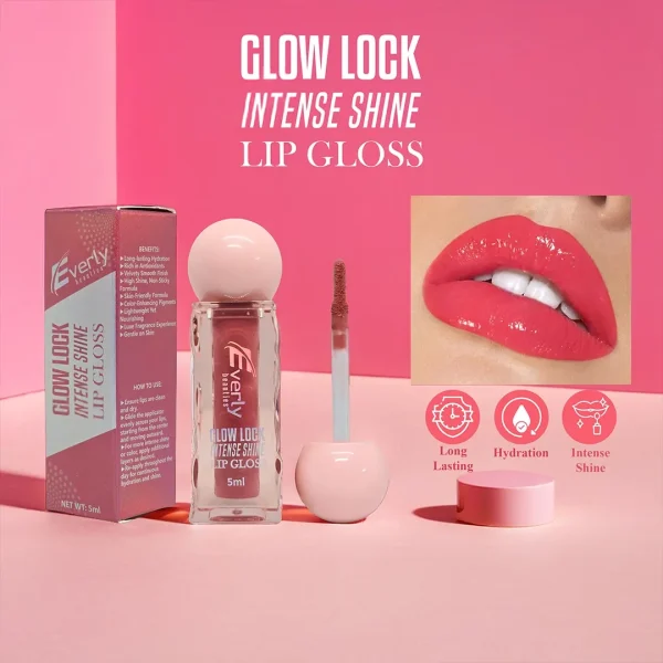 Everly Beauties Glow Lock Intense Shine Lip Gloss