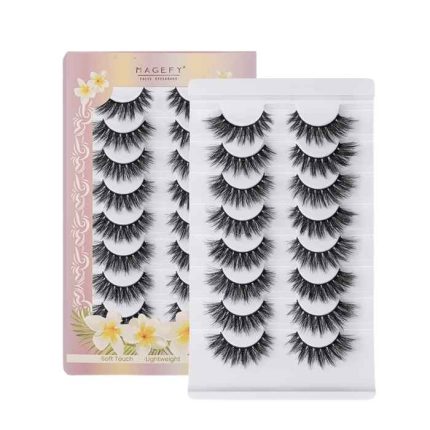 MAANGE 8pairs False Eyelash Box - Floral Purple