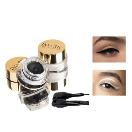 IMAGIC Waterproof Gel Eyeliner | Smudge-Proof, Long-Lasting Formula with Precision Brush