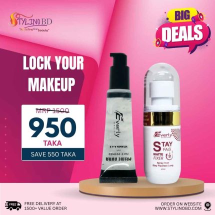 Everly Beauties Matte Primer+Matte Setting Spray Combo | Best for Combination & Oily Skin