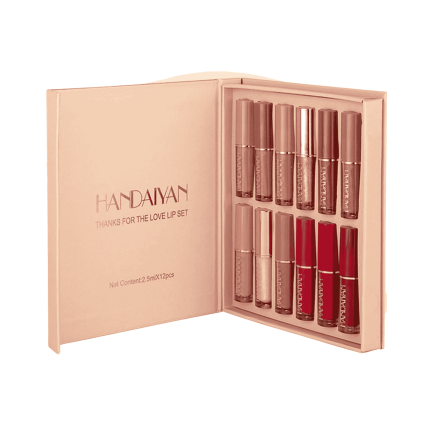 HANDAIYAN 12 Colors Matte Liquid Lipstick Set - Long Lasting | Waterproof