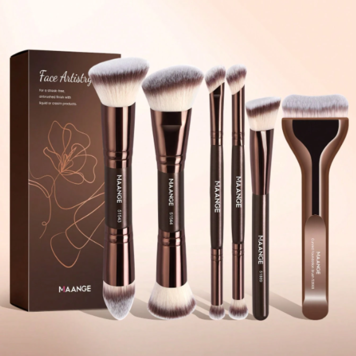 maange-6pc-brown-brush-set