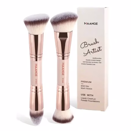 MAANGE Brush Artist 2pcs Double-Ended Makeup Brush Set