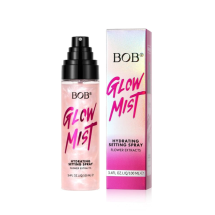 BOB Glow Mist Hydrating Setting Spray With Flower Extracts | Pink - 100ml