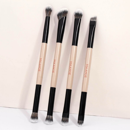 Maange 4pcs Double Head Eyebrush Set - Cream Color